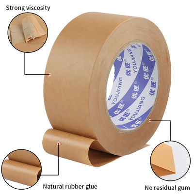 Dây tăng cường hoạt động Kraft giấy băng niêm phong đóng gói 50mm