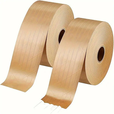 Nature cao su keo tự dán cứng Thẻ đóng gói màu nâu Tape giấy Kraft tăng cường