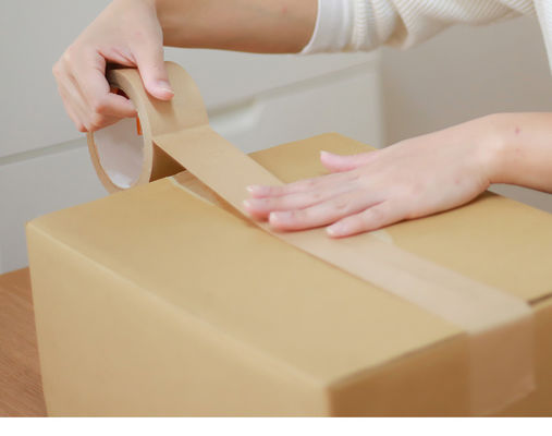 Eco Friendly Brown Kraft Gum Tape Nhôm một mặt 3 màu Max. Print