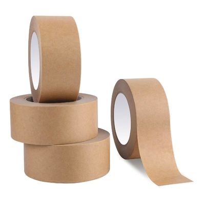 Máy in đặc biệt Eco Friendly Kraft Tape 50 Lbs / in Độ bền kéo Eco Friendly kraft băng giấy gom