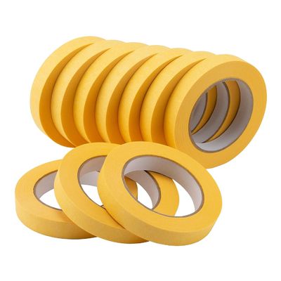 Trang chủ In ấn Bao bì vật liệu phụnh sợi băng dán tùy chỉnh ô tô màu vàng giấy Crepe che mặt nạ T