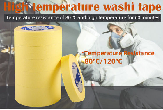 Nhựa giấy crepe màu vàng dán băng che màu sắc