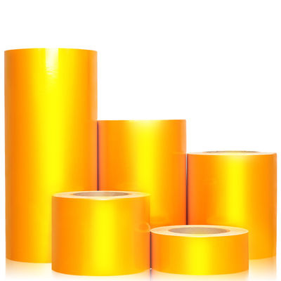 PVC mũi tên Polyester băng đỏ trắng vàng Conspicuity đánh dấu băng phản xạ cho lề xe
