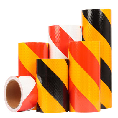 PVC Crystal Lattice Tự dính Đèn xe Đánh dấu An toàn giao thông Cảnh báo băng phản xạ Đen đặc biệt