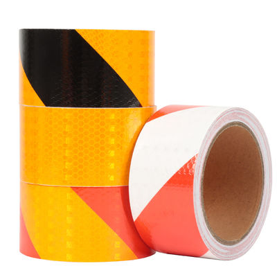 PVC Crystal Lattice Tự dính Đèn xe Đánh dấu An toàn giao thông Cảnh báo băng phản xạ Đen đặc biệt