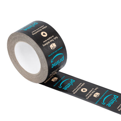 Logo thiết kế tùy chỉnh Tape đóng gói giấy Kraft gốm củng cố Water Activated Eco Friendly Biodegradable Black Kraft Tape