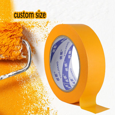 Băng keo giấy che phủ màu cam Vàng trong nhà để trang trí Băng keo che phủ cho thợ sơn Không để lại cặn và dễ xé